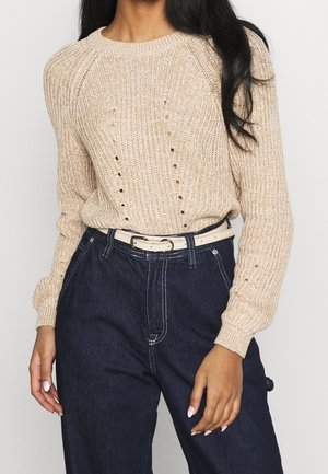 Object Pullover - mottled beige
