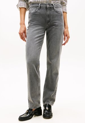WHISKERED MID RISE - Straight leg jeans - grey