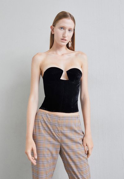 ROKH SEMI CUT U SHAPED BUSTIER - Μπλούζα - black