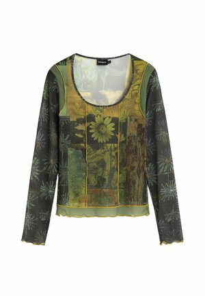 Desigual, PRINTED LONG-SLEEVE T-SHIRT - Camiseta de manga larga - black