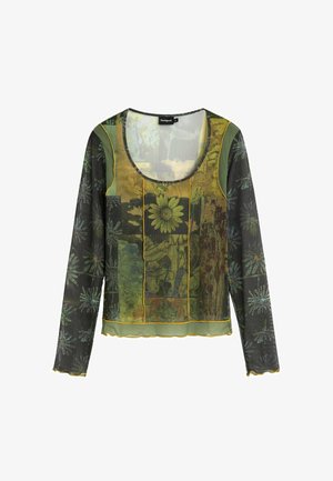 Desigual, PRINTED LONG-SLEEVE T-SHIRT - T-shirt à manches longues - black