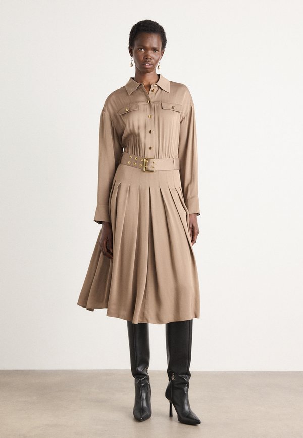 ANITA LONG DRESS - Shirt dress - buff taupe
