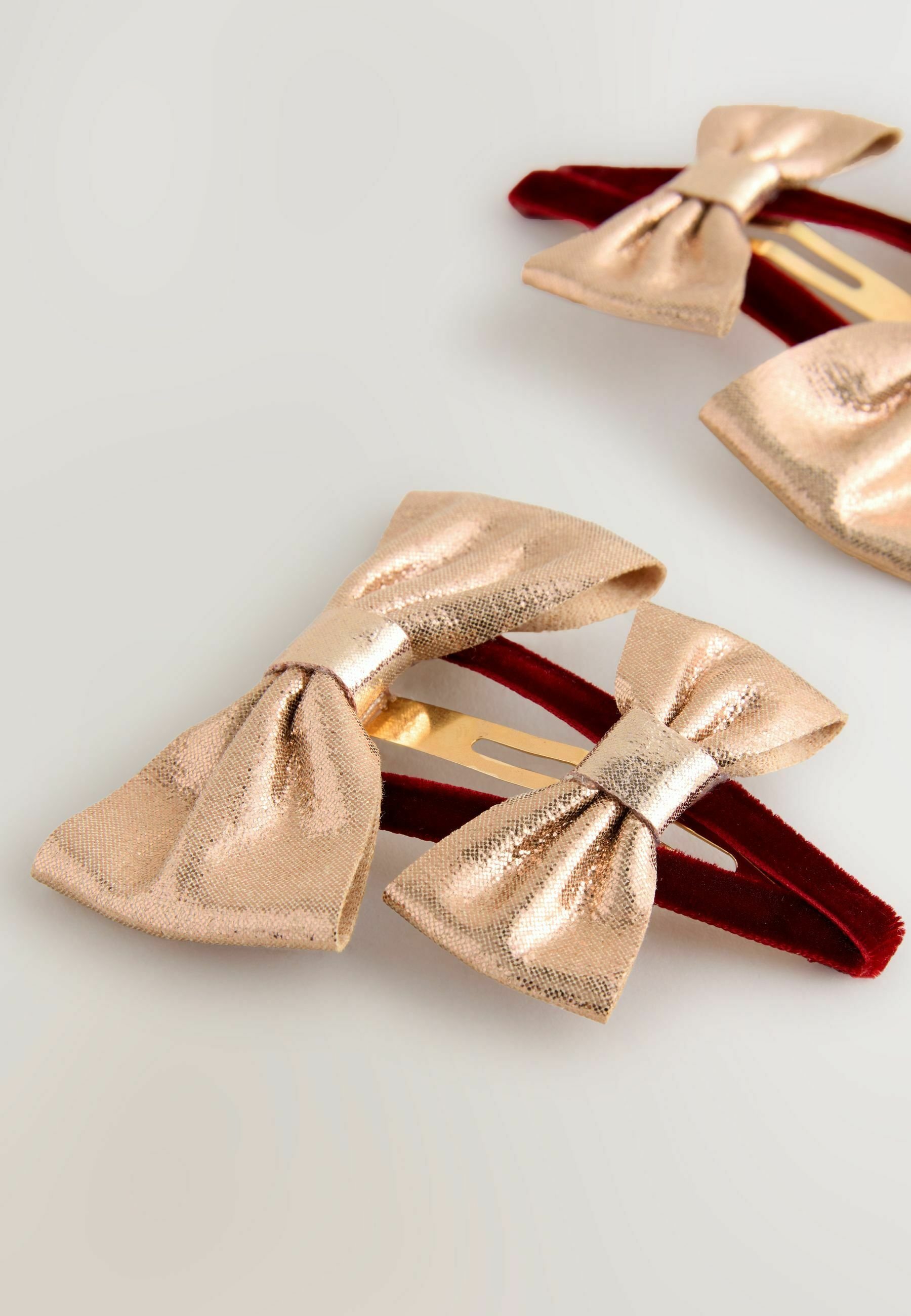 ZOONAI Satin-Haarspangen Für Damen – Große Schleife, 20,3 Cm, Mit Krokodilklemme, 2 Stück (Schwarz/Weinrot)