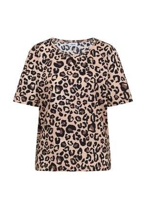 Cecil, T-SHIRT MIT RUNDHALS UND LEO-MUSTER - T-shirt imprimé - urban taupe