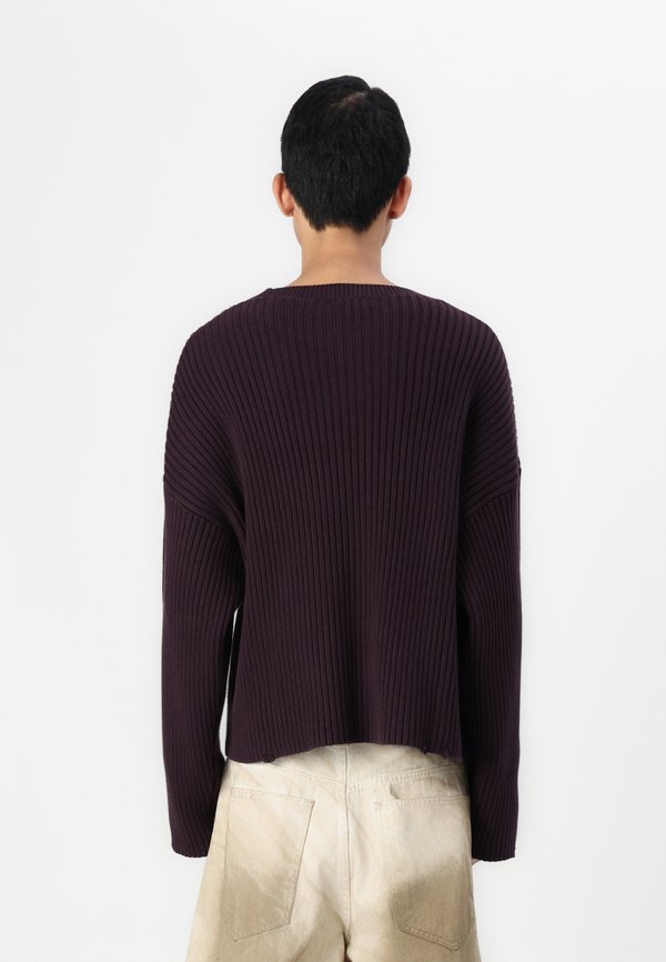 ARTHUR RIBBED SWEATER - Jumper - burgundy2