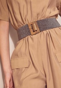 Next WIDE BEADED ELASTICATED  - Taljebælter - brown white