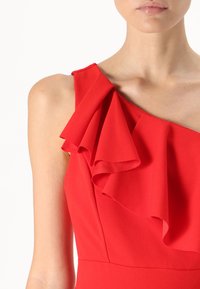 WAL G PETITE MAXINE RUFFLE SKATER - Obleka iz džersija - red