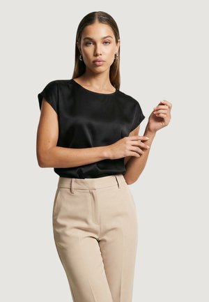 I AM, TOP SATIN 17266 - Camicetta - black