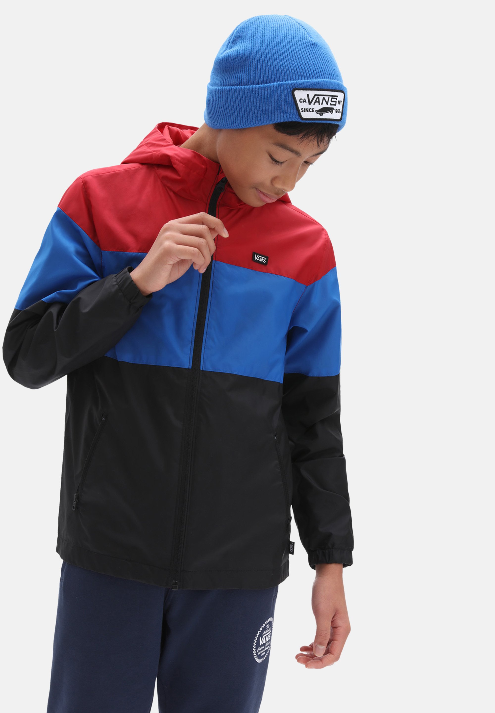 red blue and black vans