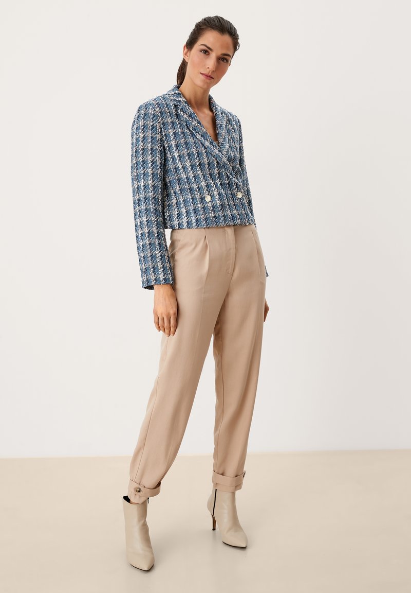 Damen Leichte Jacken | s.Oliver BLACK LABEL Blazer light blue check/hellblau - LW34498 Damen Leichte Jacken | s.Oliver BLACK LABEL Blazer light blue check/hellblau - LW34498