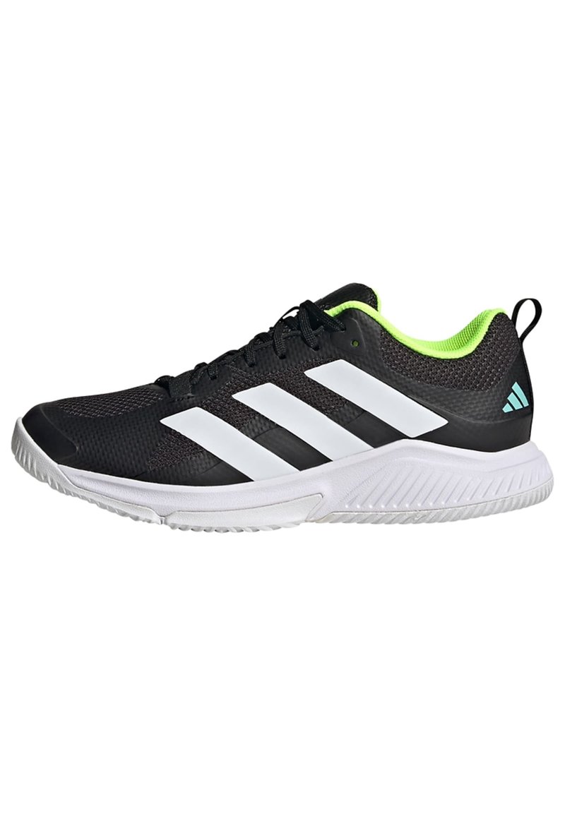 adidas Performance - COURT TEAM BOUNCE 2.0 - Stabiliteit hardloopschoenen - core black cloud white flash aqua, Vergroten