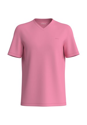 s.Oliver MIT V-AUSSCHNITT - T-Shirt basic - rosa