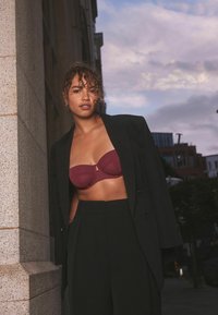 Self. NON PAD WIRED STRAPLESS - Mitmeti kinnitatav / paelteta rinnahoidja - burgundy red
