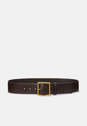 Polo Ralph Lauren SQUARE BUCKLE WIDE LEATHER BELT - Cinturón - tobacco