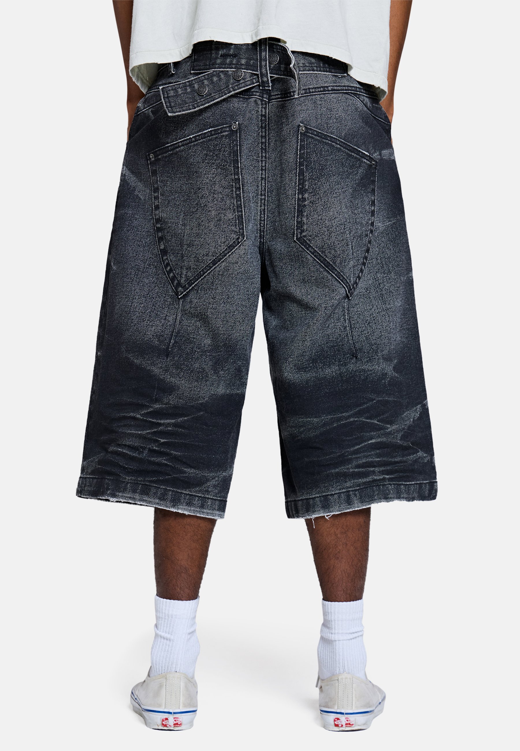 Jaded London COLOSSUS - Denim shorts - black - Zalando