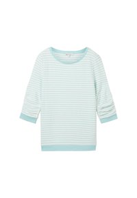 Non sélectionné, mint white structured stripe