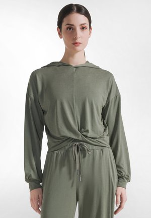 KNOTTED - Kapuzenpullover - green sage