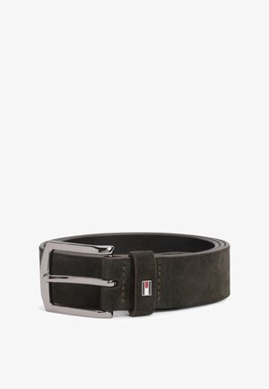 Tommy Hilfiger, DENTON SQUARE BUCKLE SUEDE BELT - Колан - brown