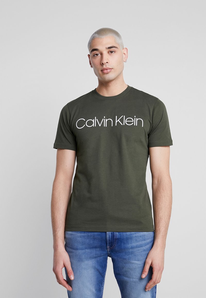 Calvin Klein FRONT LOGO - T-shirt estampada - green