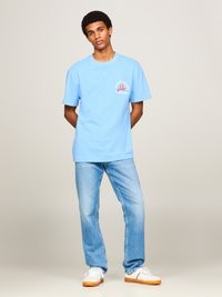 Tommy Jeans FUN NOVELTY TEE UNISEX  - T-shirt estampada - westside blue