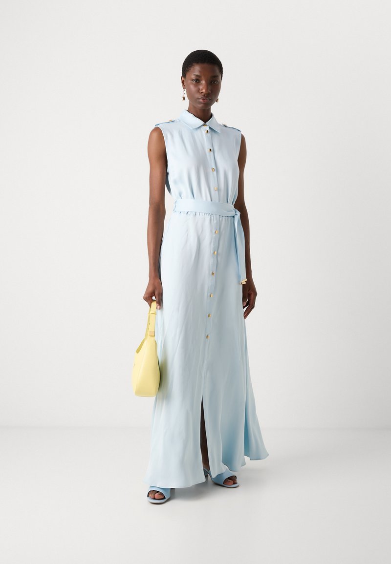 guess marciano blue dress Marciano Linen-Blend Midi Dress