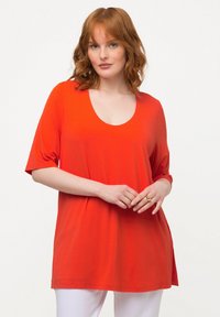 Ulla Popken VOORKANT DUBBELLAAGS  - Jednoduché tričko - light red
