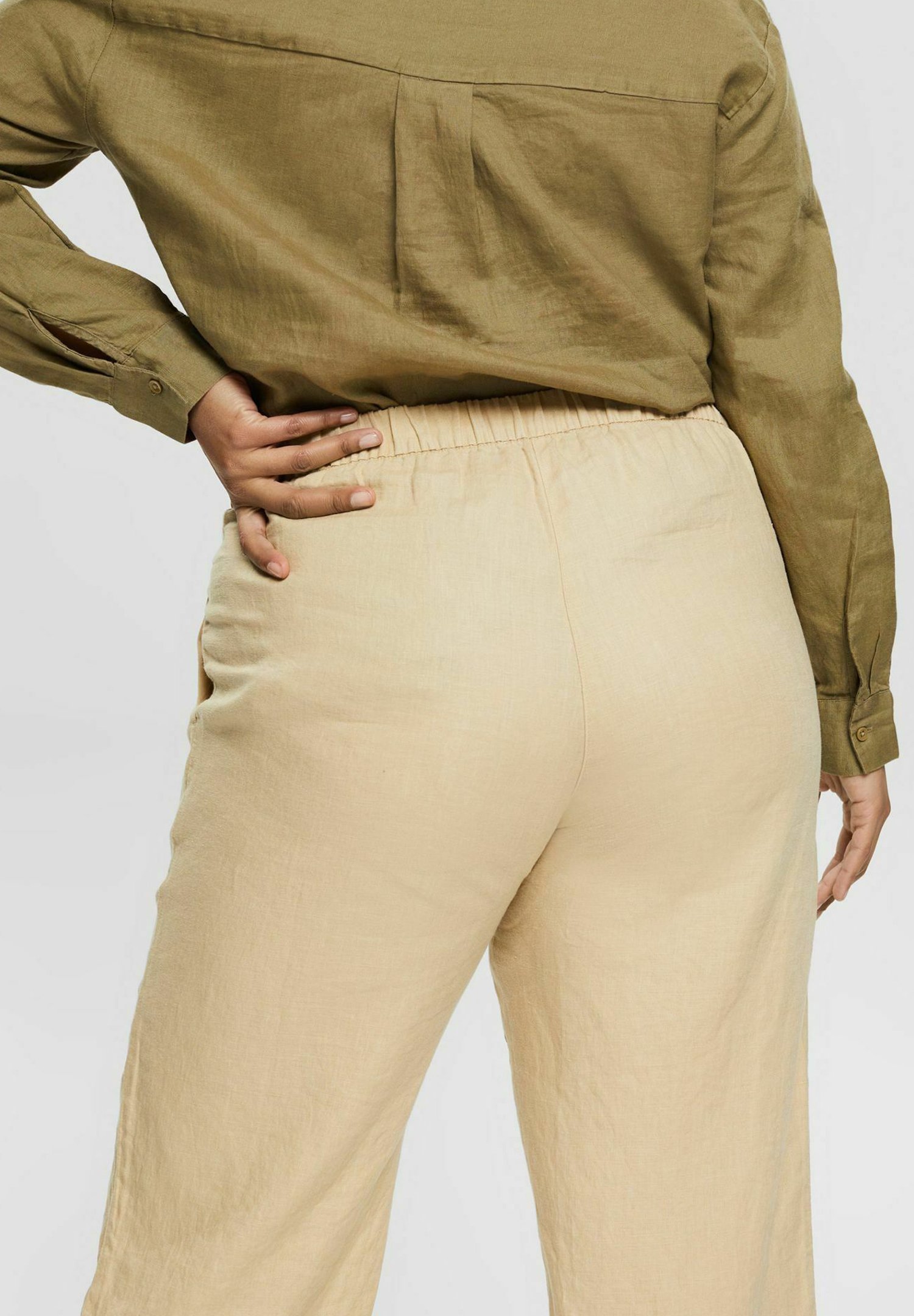 Esprit CURVY - Pantaloni - sand/beige screziato - Zalando