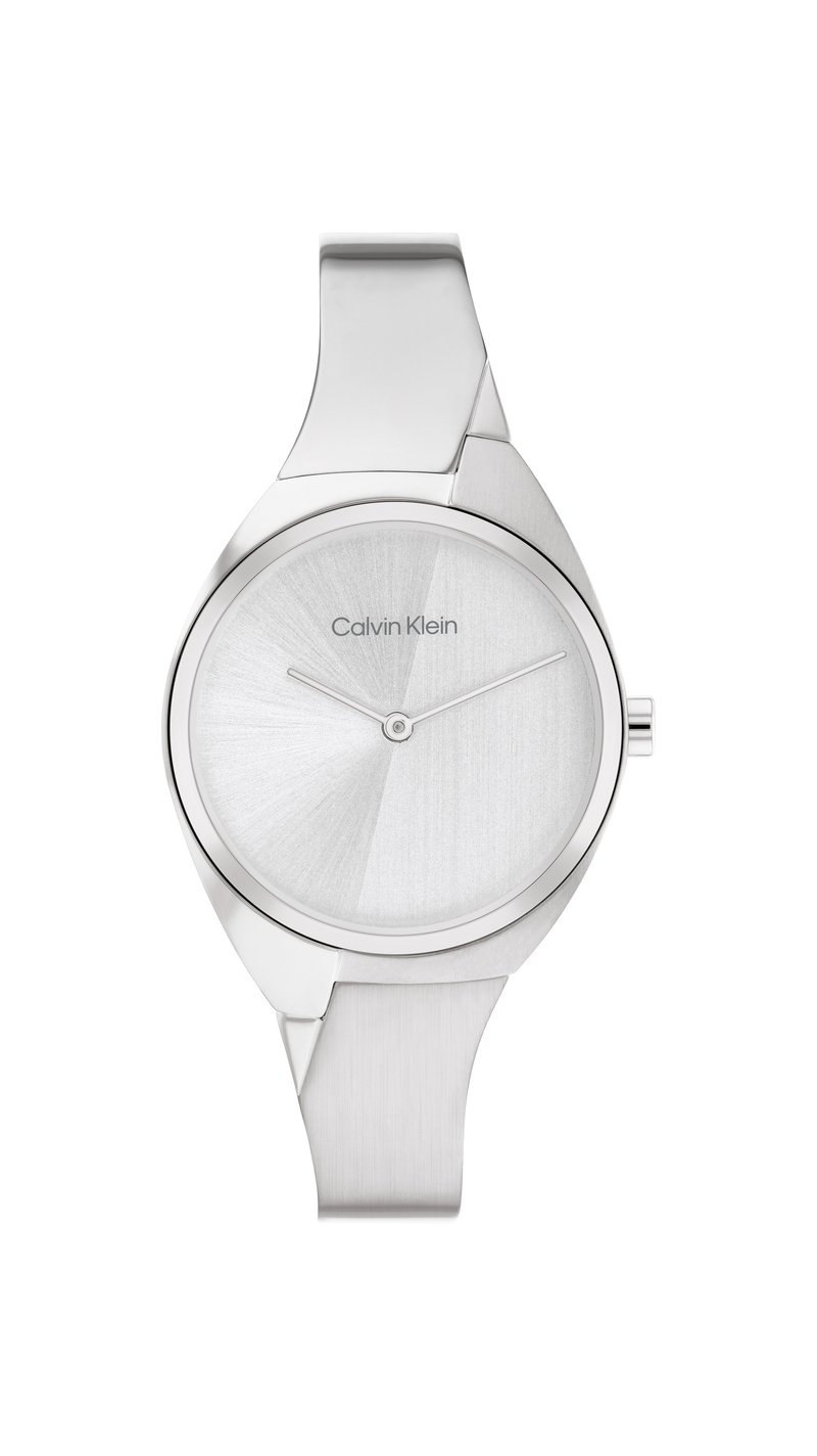 Calvin Klein 2H SS 30MM SUNRAY VERTICALLY BRUSHED DIAL SS BANGLE - Klocka - silver coloured