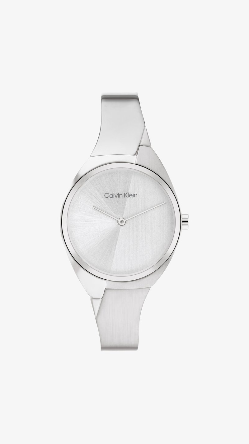 Calvin Klein 2H SS 30MM SUNRAY VERTICALLY BRUSHED DIAL SS BANGLE - Klocka - silver coloured