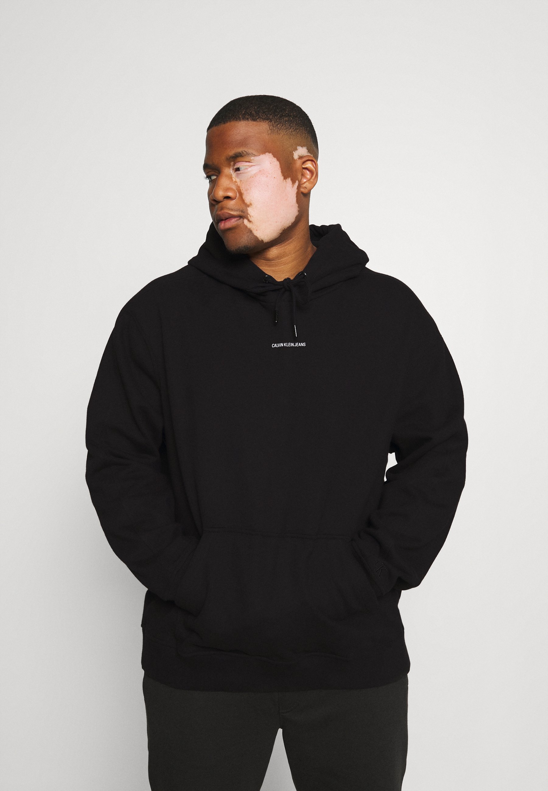 calvin klein jeans micro branding hoodie