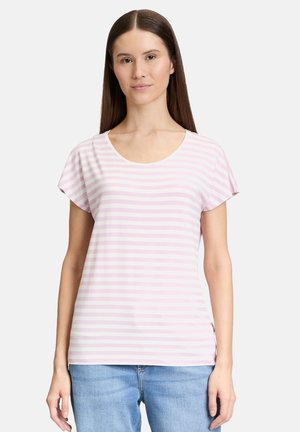 MIT RUNDHALSAUSSCHNITT - T-shirts print - cream rosé
