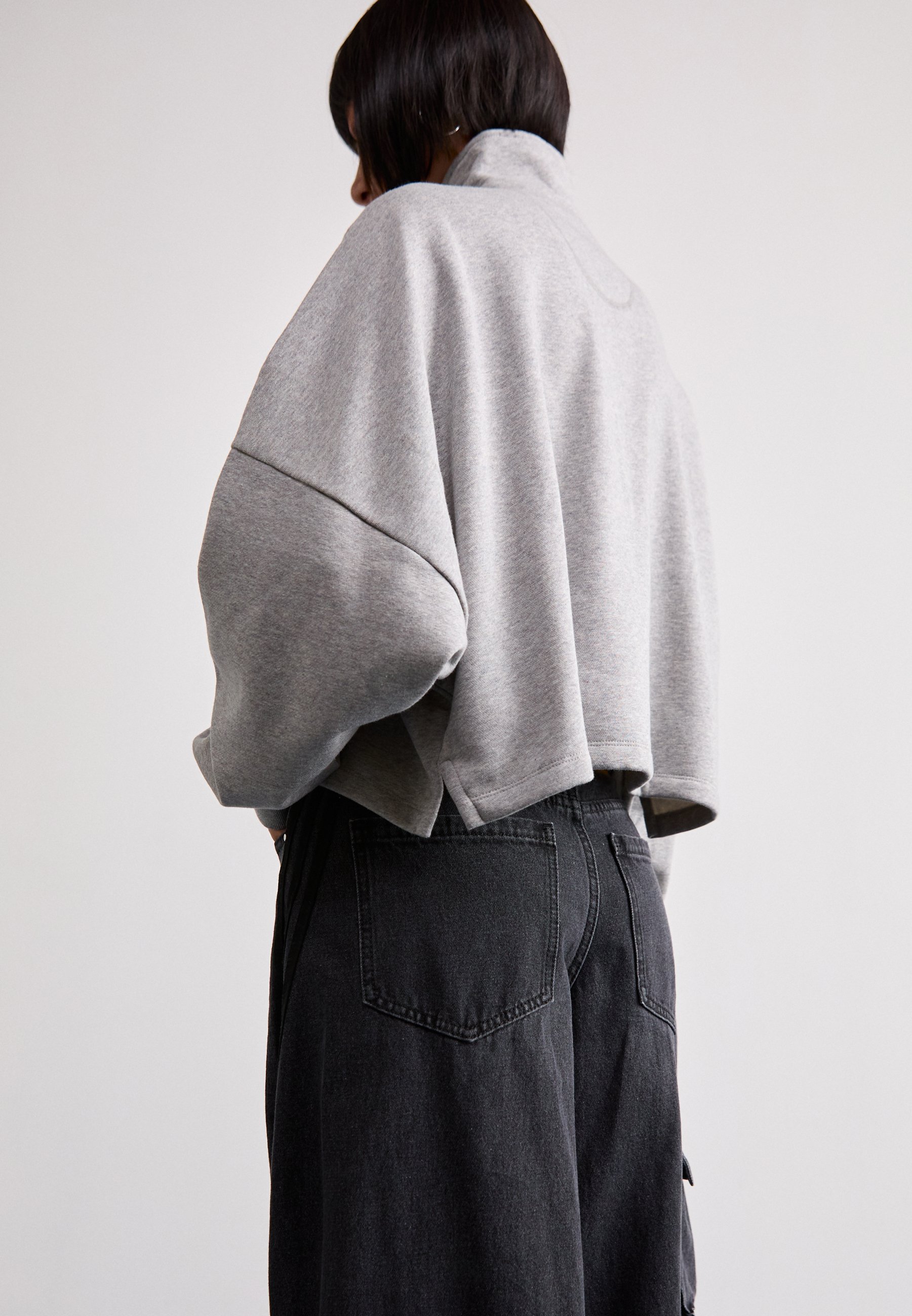 売れ筋商品|||アディダスオリジナルス パーカー・スウェットシャツ レディース アウター HALF ZIP - Sweatshirt - medium grey heather adidas Originals HALF ZIP - Sweatshirt - medium grey heather