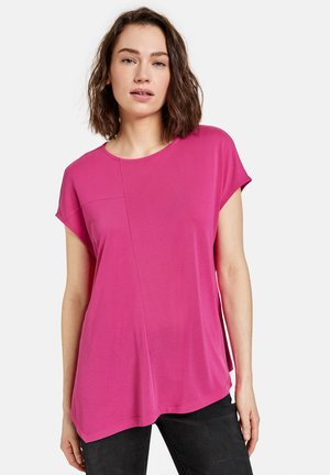 MIT SEITLICHEM ZIPFELSAUM - Camiseta estampada - vibrant magnolia
