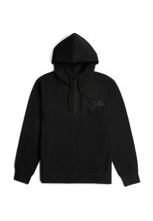 G-STAR, SCRIPT HALF ZIP HOODIE - Hoodie - dk black