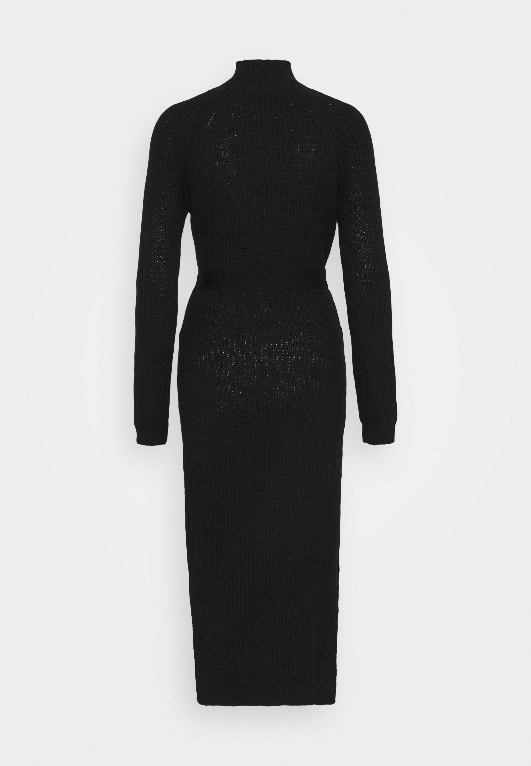 black maxi jumper dress