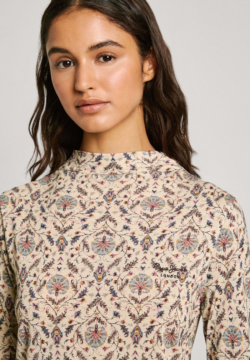 T-Shirt Pepe Jeans Tara Donna - Cotone Biologico 100%, Maniche Corte, Stampa Floreale - copertina
