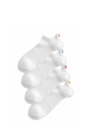 EMBROIDERED 4 PACK - Sokken - white