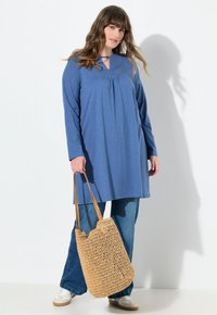 Ulla Popken LONG LANGARM - Tunika - pale sailing blue