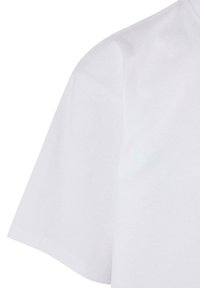 White cotton t-shirt featuring a crew neckline, short sleeves, and soft texture. The design is simple with no additional patterns or accents.