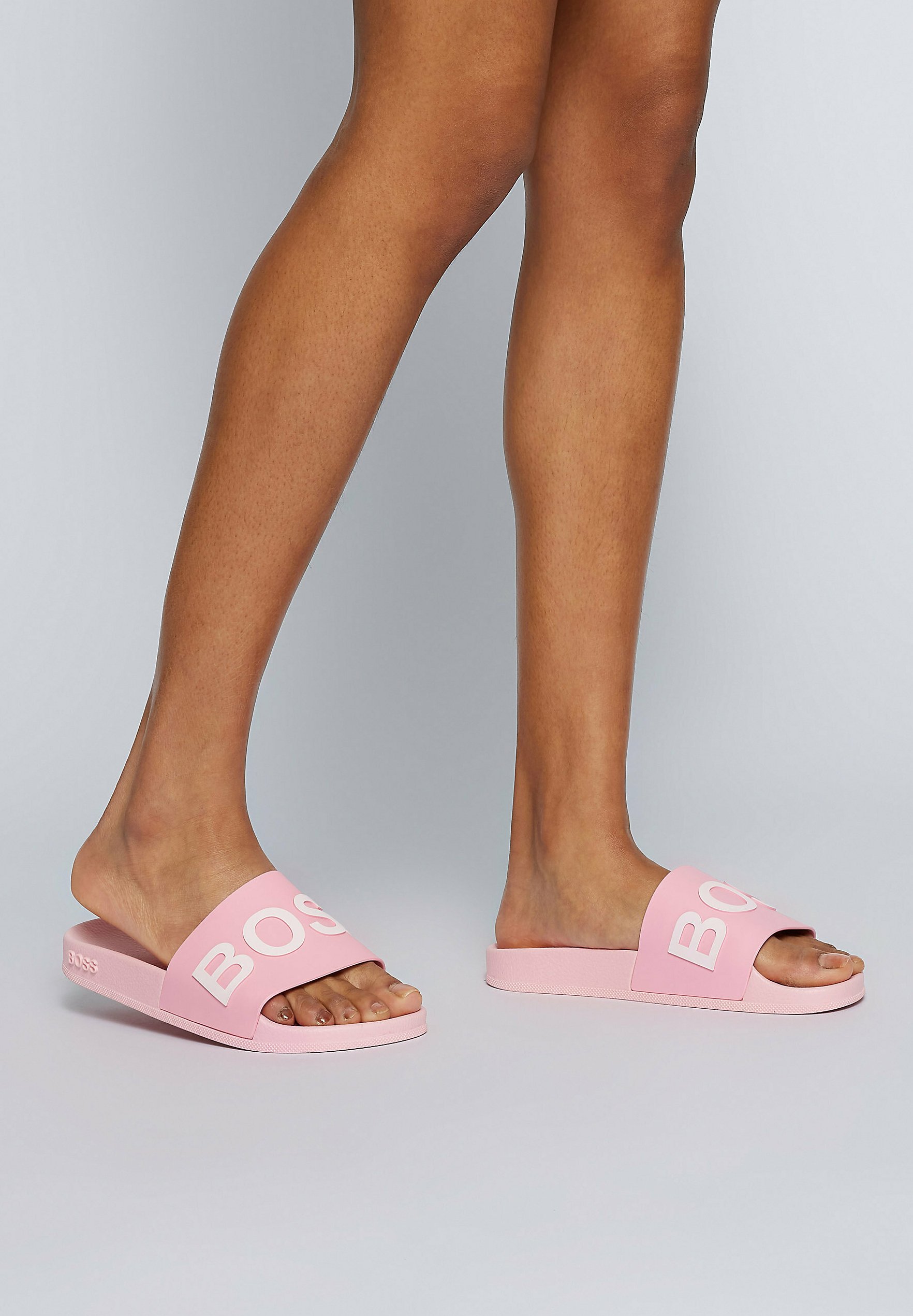 womens boss sliders pink