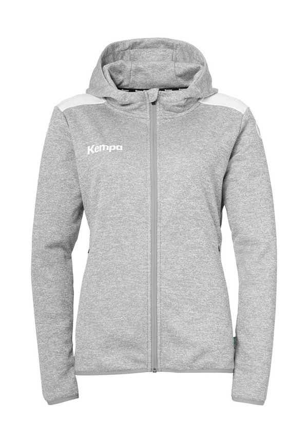 EMOTION - Fleecejacke - dark grau melange weiß