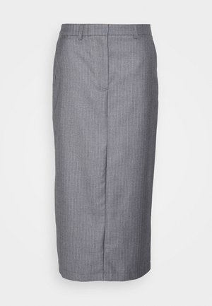 ONLY ONLNANCY LONG SKIRT - Pencil φούστα - medium grey/white