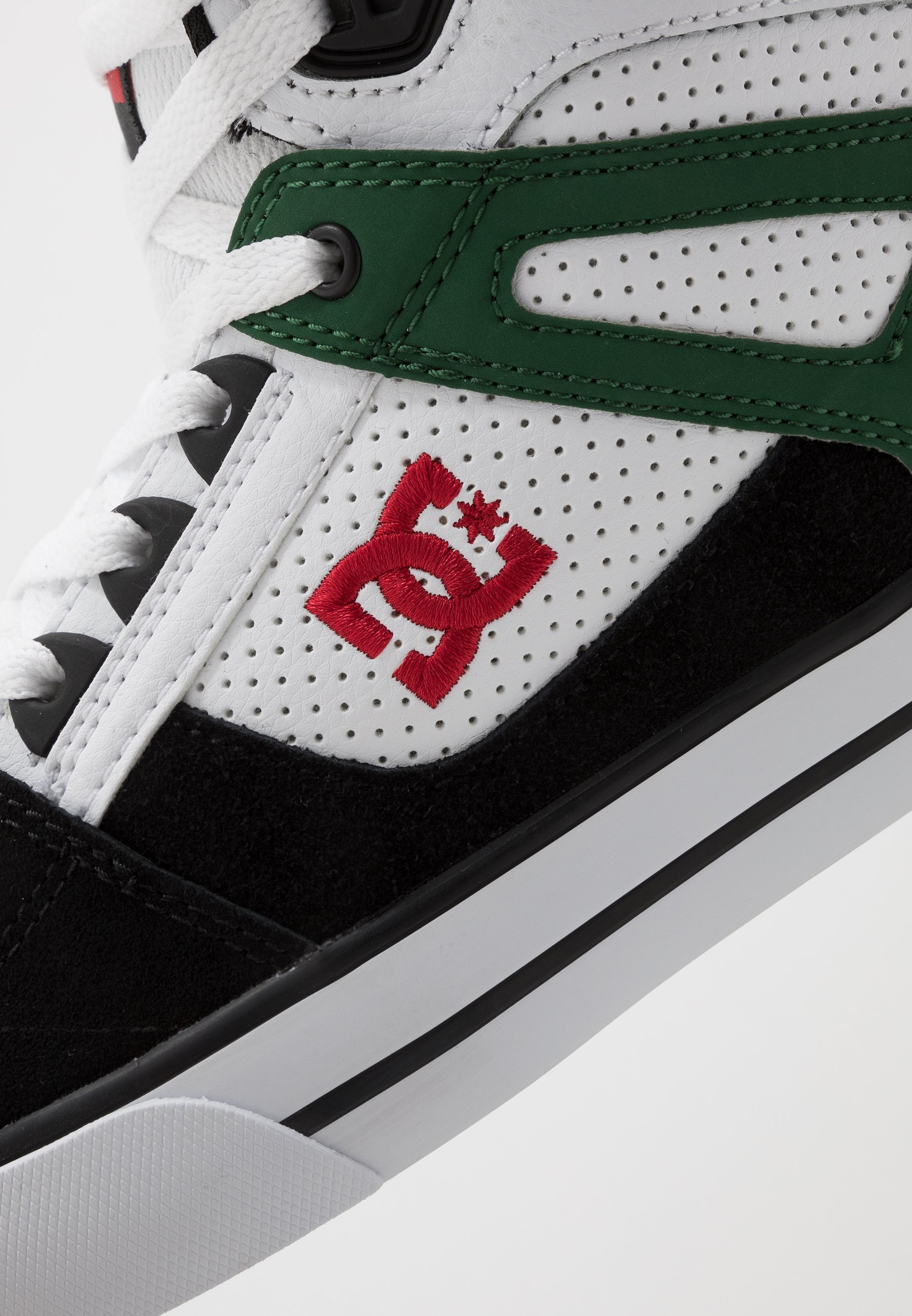 green and white dc shoes