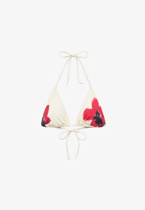 PULL&BEAR, FLORAL TRIANGLE - Bikiniyläosa - red