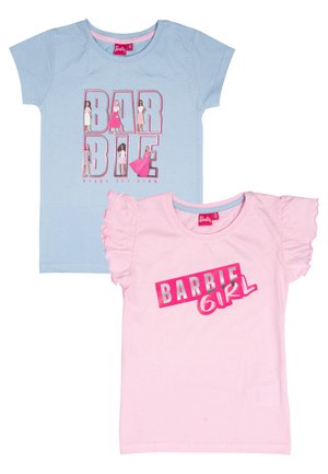 2ER PACK BARBIE MIT KURZÄRMLIG - T-Shirt print - blau rosa