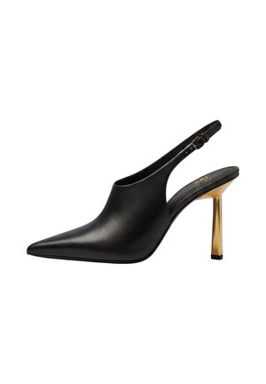 Cesare Gaspari, CESARE GASPARI SLINGBACK PUMPS POINTED TOE STILETTO HEEL SLINGBACK POINTED TOE PUMPS - Magas sarkú cipők - black