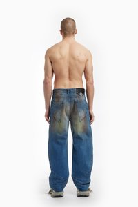 FAVELA CUTLINE UNISEX - Løst sittende jeans - blue dirt washed