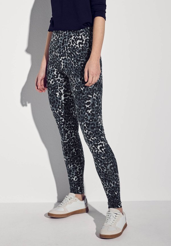 MIT LEO-MUSTER - Leggings - Hosen - grau