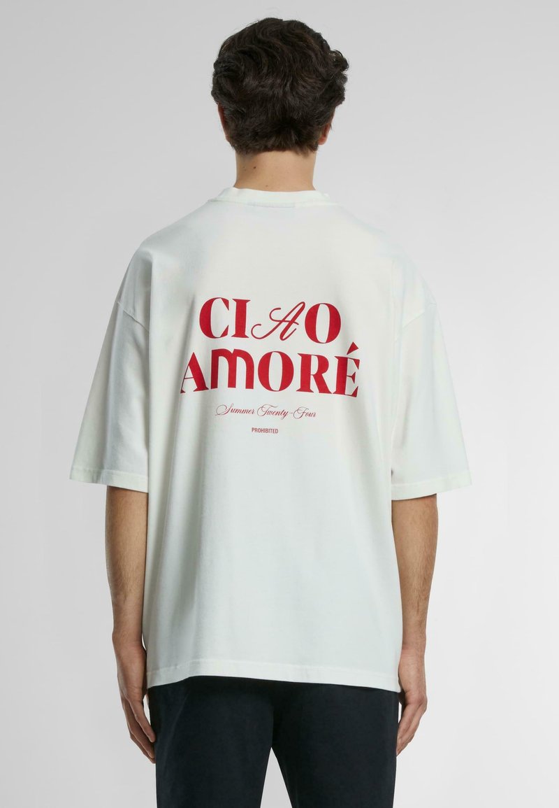 PROHIBITED Camiseta estampada - white