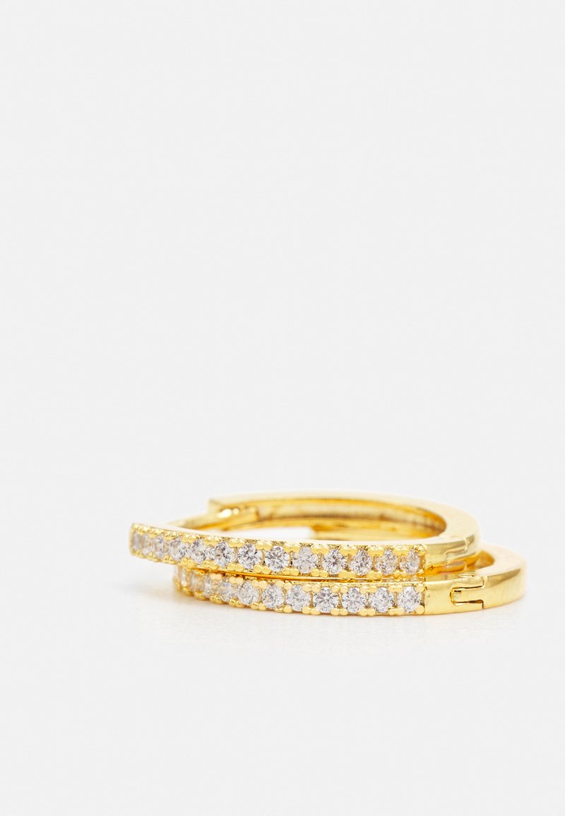 Damen Halsketten | Orelia PAVE HUGGIE HOOPS Ohrringe pale gold-coloured/goldfarben - RG49985 Damen Halsketten | Orelia PAVE HUGGIE HOOPS Ohrringe pale gold-coloured/goldfarben - RG49985